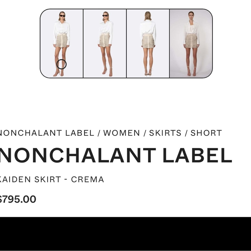 NONchalant Mini Skirt - Cream